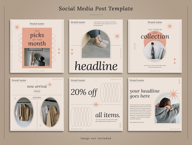 Modèle de publication Instagram simple de mode