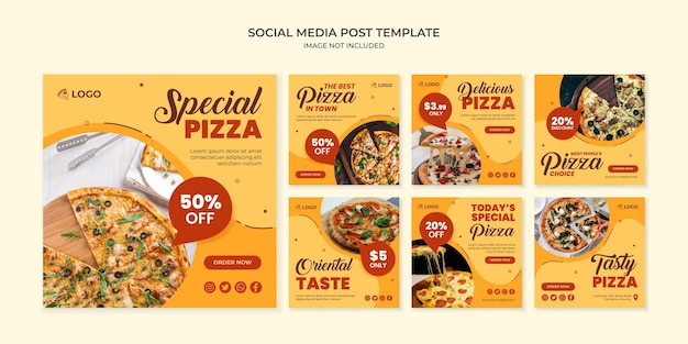 Modèle De Publication Instagram Spécial Pizza Sur Les Médias Sociaux