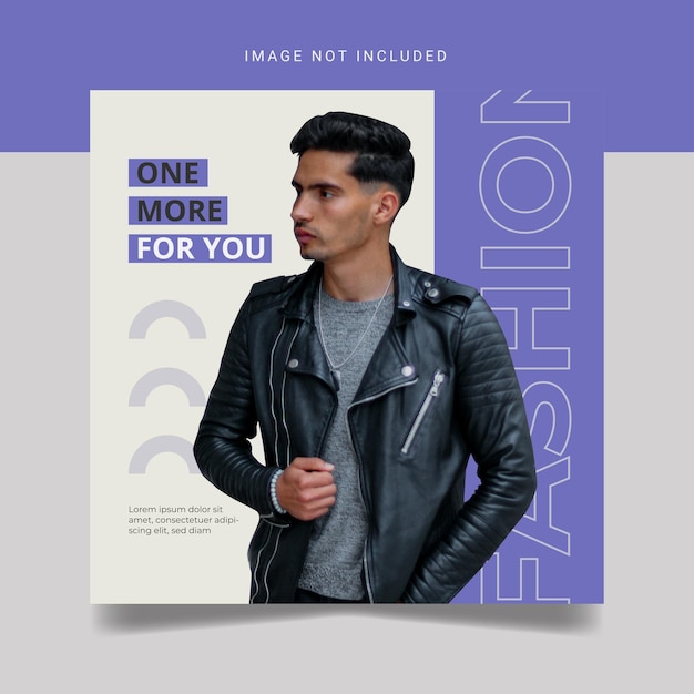 Modèle de publication instagram de style de mode