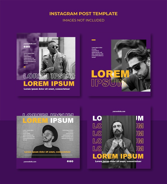 Vecteur modèle de publication instagram