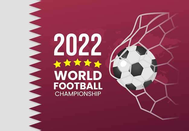 Vecteur modèle de publication sur les médias sociaux du championnat du monde de football qatar