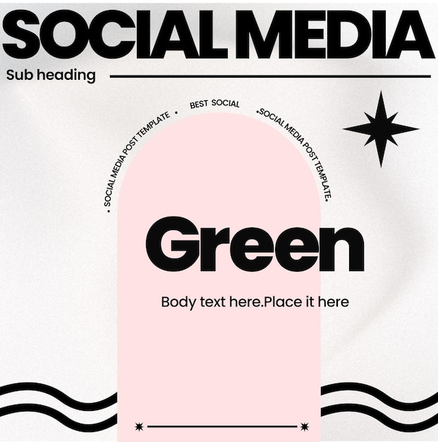 Modèle de publication sur les médias sociaux du marketing de l'agence de design