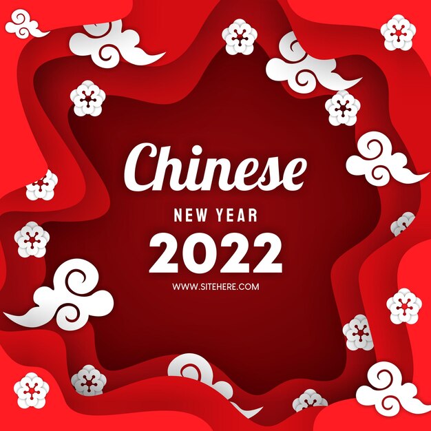 Modèle De Publication Sur Les Médias Sociaux Du Nouvel An Chinois 2022