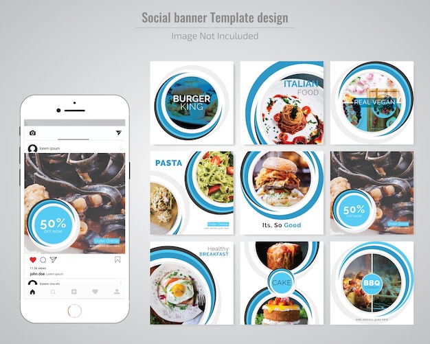 Modèle De Publication De Médias Sociaux Pour Le Restaurant
