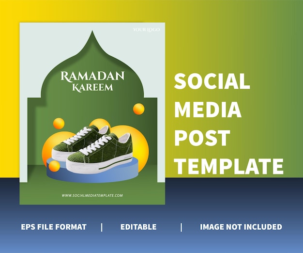 Modèle De Publication Sur Les Médias Sociaux Ramadan Kareem Design Minimaliste