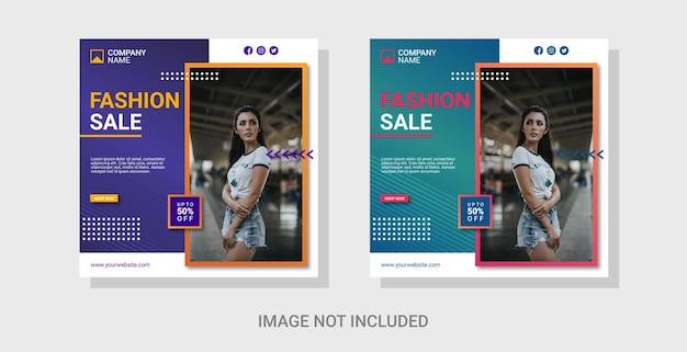 Modèle De Publication De Médias Sociaux De Vente De Mode