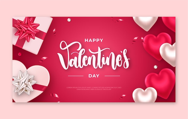 Modèle de publication réaliste sur les réseaux sociaux pour la saint-valentin