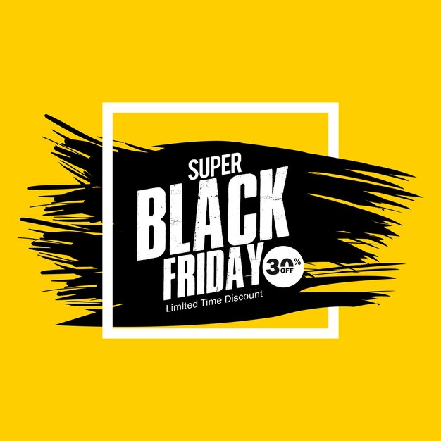 Modèle De Publication Sur Les Réseaux Sociaux Et De Bannière Web Du Black Friday