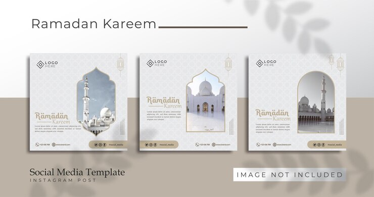 Modèle de publication sur les réseaux sociaux du ramadan