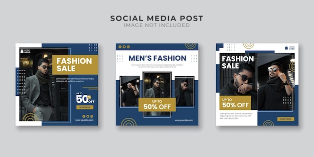 Modèle De Publication Sur Les Réseaux Sociaux Et Instagram De Vente De Mode Pour Hommes