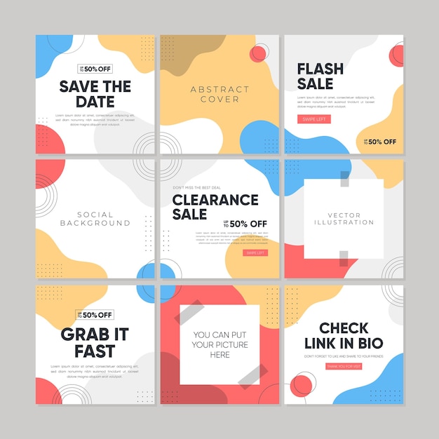 Modèle de publication sur les réseaux sociaux pour la vente promotionnelle