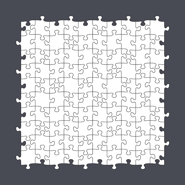 Modèle de puzzle sans couture 10x10 pièces illustration vectorielle eps10