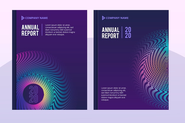 Modèle De Rapport Annuel Abstrait Coloré