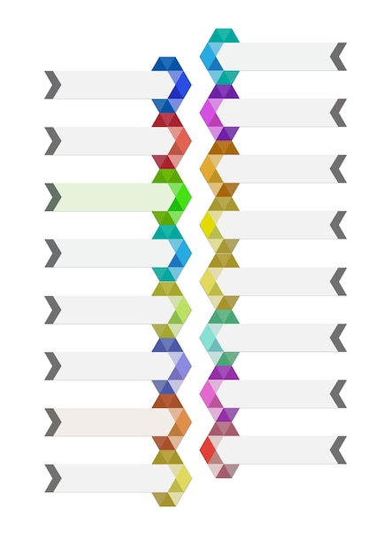 Modèle de rubans colorés pour les dessins
