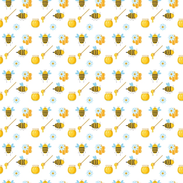 Modèle Sans Couture D'abeilles