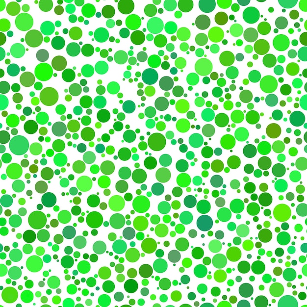 Vecteur modèle sans couture abstrait des cercles de différentes tailles dans des couleurs vertes