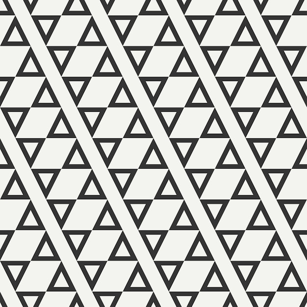 Vecteur modèle sans couture abstrait de ligne géométrique avec triangle