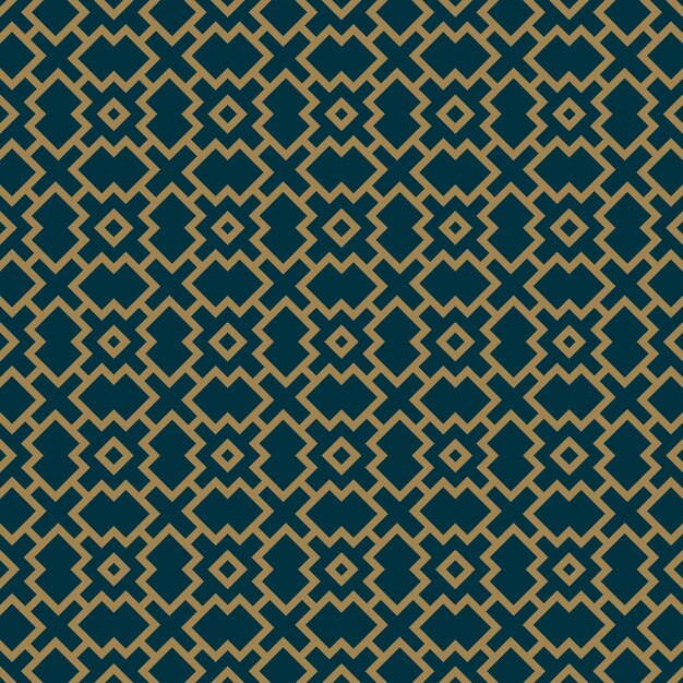 Modèle sans couture abstrait Modèle sans couture de vecteur Ornement géométrique répétitif couleur bleu or de luxe
