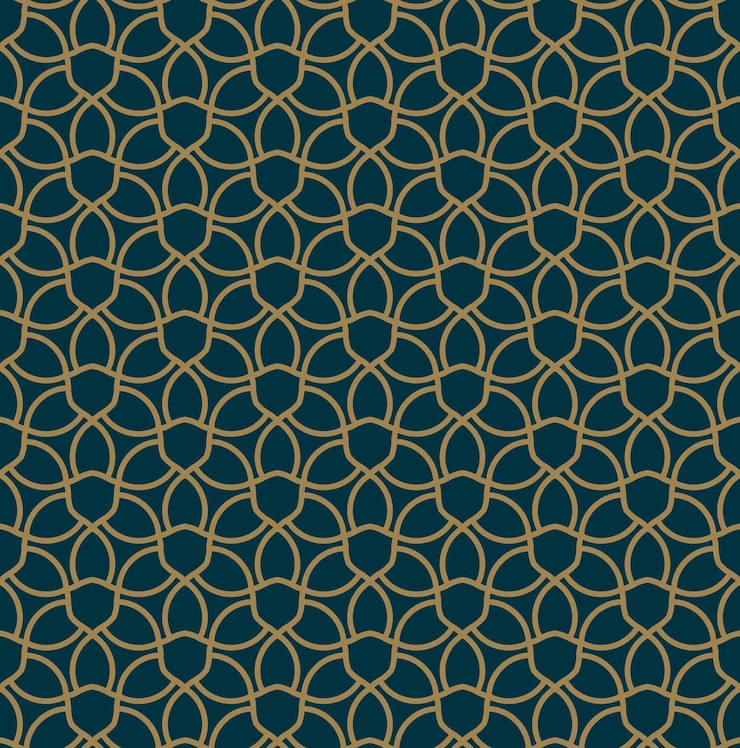 Vecteur modèle sans couture abstrait modèle sans couture de vecteur ornement géométrique répétitif couleur bleu or de luxe