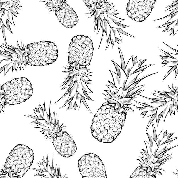 Modèle Sans Couture D'ananas