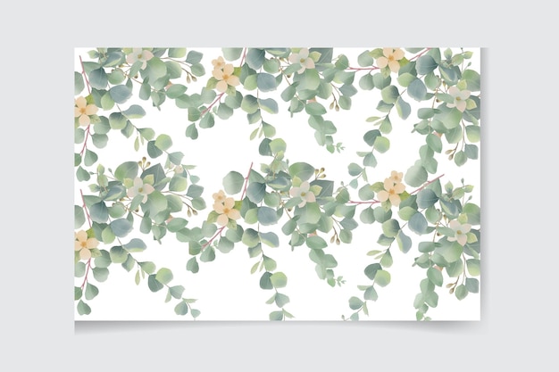 Vecteur modèle sans couture aquarelle avec feuilles d'eucalyptus impression vintage avec feuilles vertes et eucalyptus