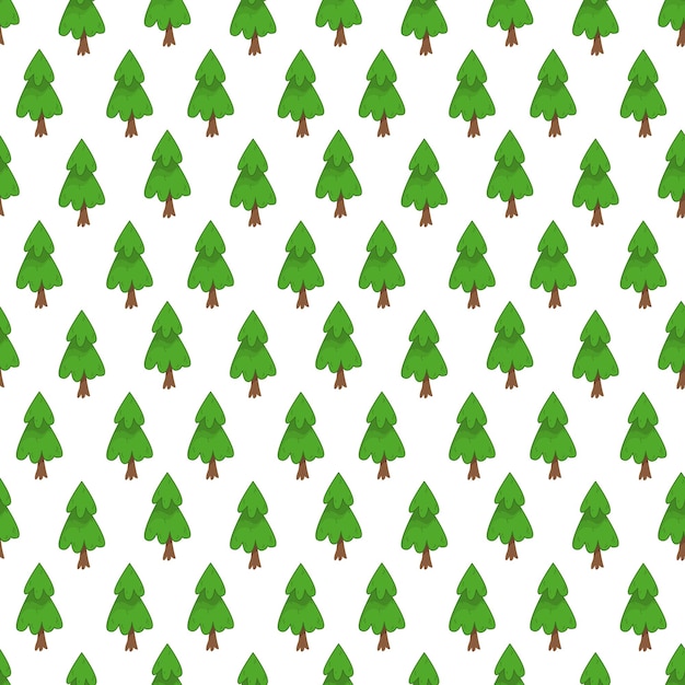 Modèle Sans Couture Avec Des Arbres De Noël Et Des Guirlandes Sur Fond Blanc Illustration Vectorielle