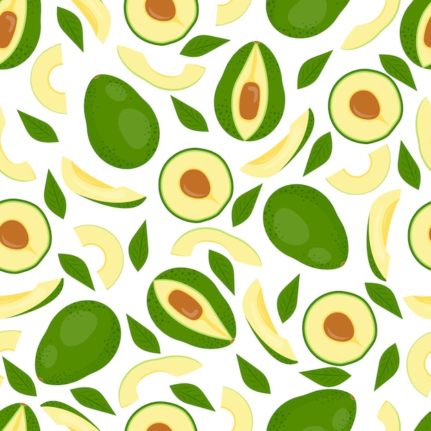 Modèle Sans Couture D'avocat. Texture Pour Une Alimentation écologique Et Saine. Moderne, Tendance