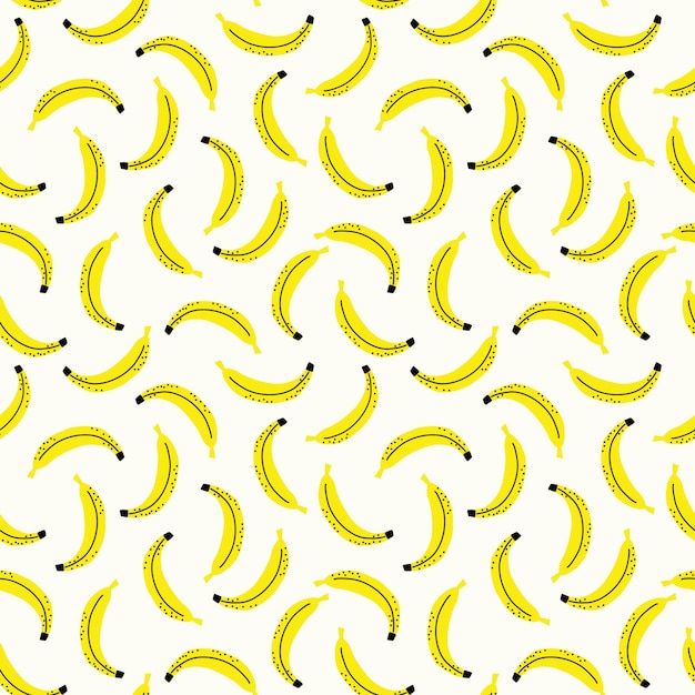 Modèle Sans Couture De Banane Jaune.