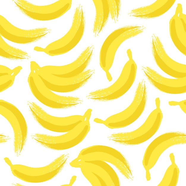 Modèle Sans Couture De Bananes. Fond De Fruits Tropiques.