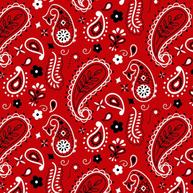 Modèle Sans Couture De Bandana Paisley