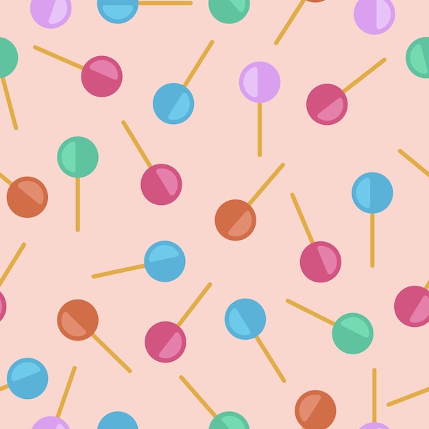 Modèle sans couture de bonbons colorés de vecteur