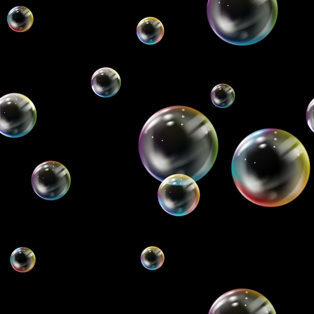 Modèle sans couture avec des bulles