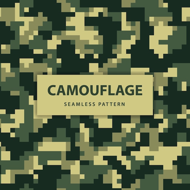 Modèle sans couture de camouflage militaire et militaire pixel