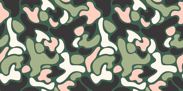 Modèle Sans Couture De Camouflage Moderne Conception Abstraite De Vecteur Pour La Décoration Intérieure De Tissu De Couverture De Papier Et D'autres Utilisateurs