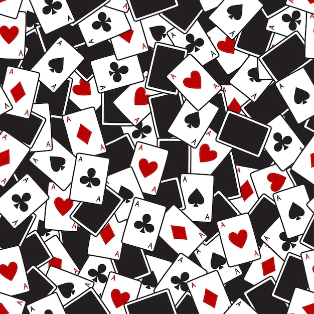Modèle sans couture de cartes à jouer, arrière-plan