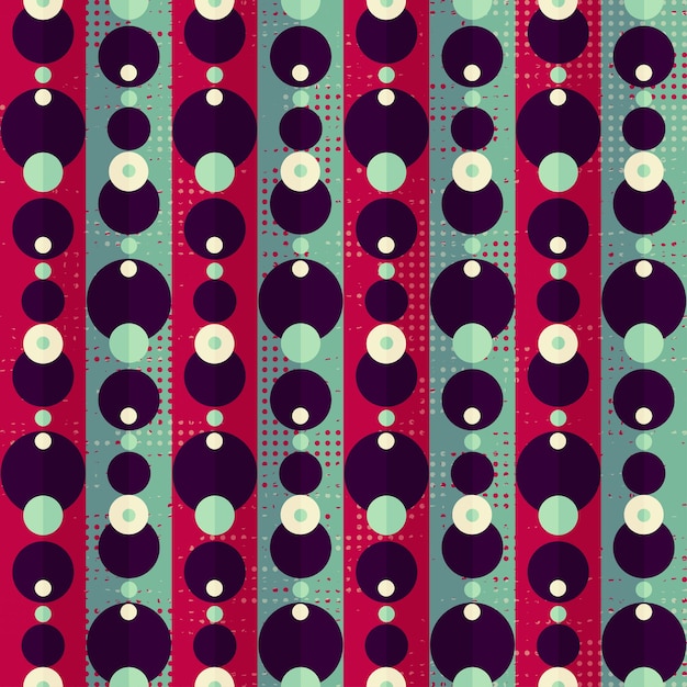 Modèle sans couture de cercle rétro