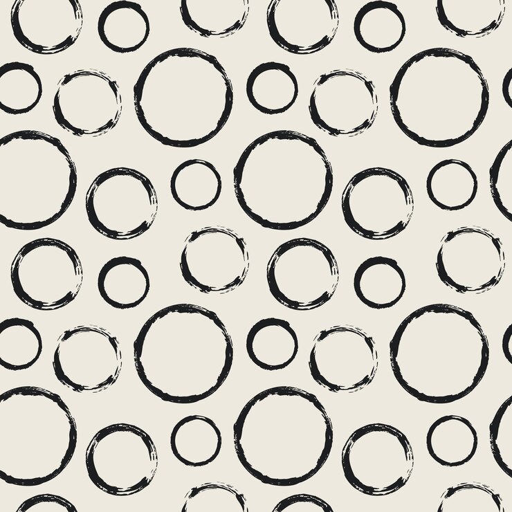 Modèle sans couture avec des cercles de grunge dispersés au hasard
