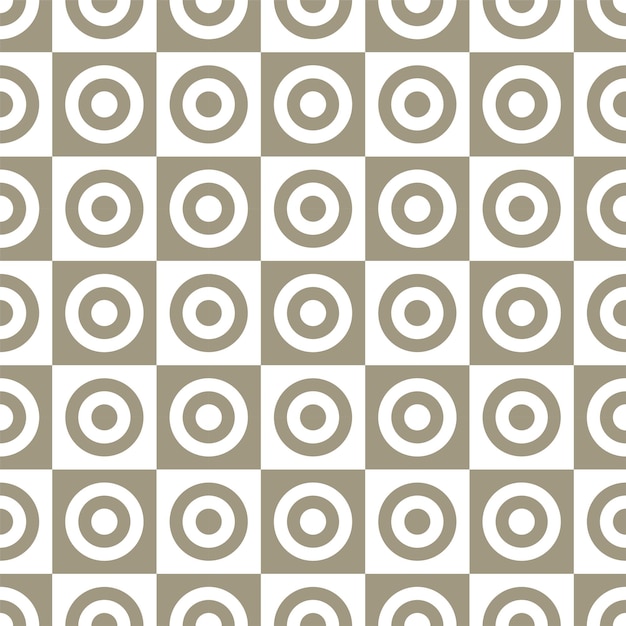 Un modèle sans couture avec des cercles et le mot cible sur un fond blanc.