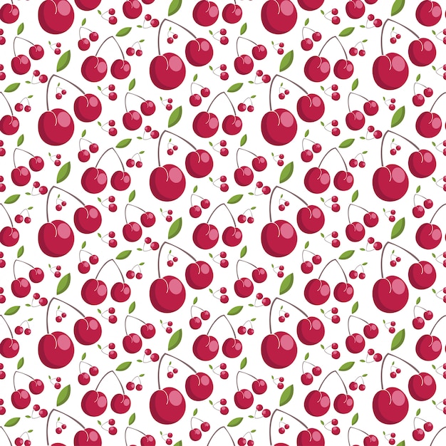 Modèle Sans Couture De Cerises Juteuses