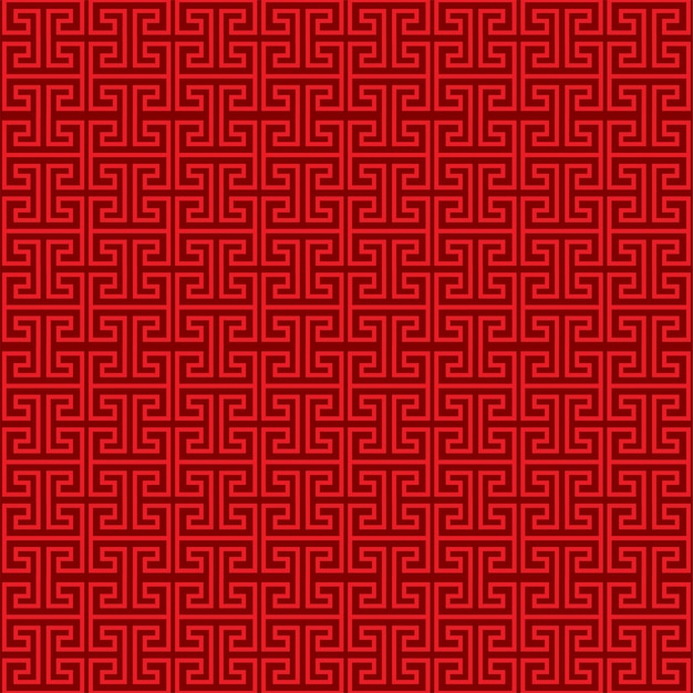 Modèle sans couture chinois. fond rouge motif oriental. vecteur.