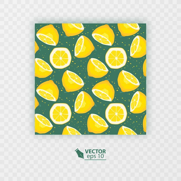 Modèle Sans Couture De Citron Décoratif Avec Illustration Vectorielle D'éléments Dessinés à La Main