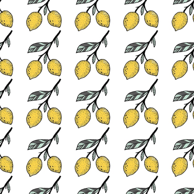 Modèle sans couture de citrons
