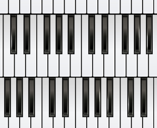 Vecteur modèle sans couture avec clavier de piano