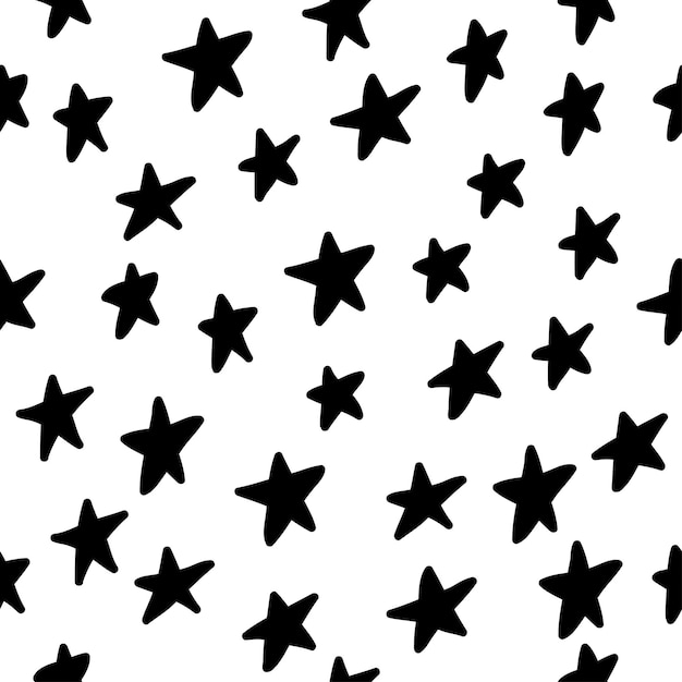 Modèle sans couture de contraste fait à la main. Papier peint monochrome artisanal enfantin pour carte d'anniversaire, couche pour bébé, publicité pour fête d'école, affiche de vente de magasin, papier d'emballage de vacances, textile, impression de sac, etc.