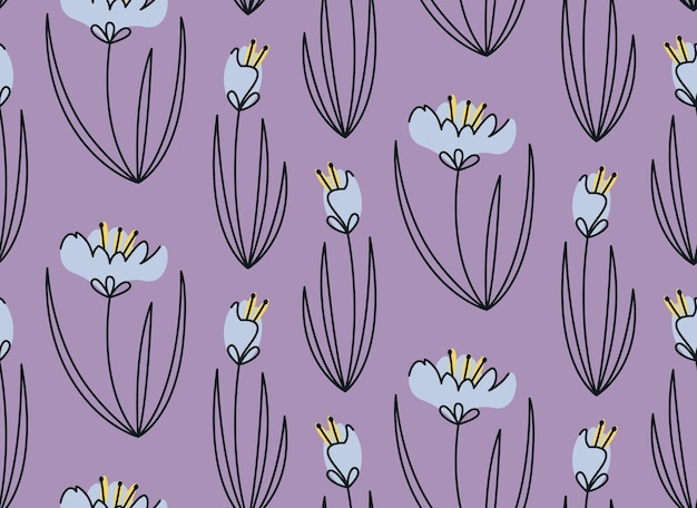 Modèle Sans Couture Avec Crocus