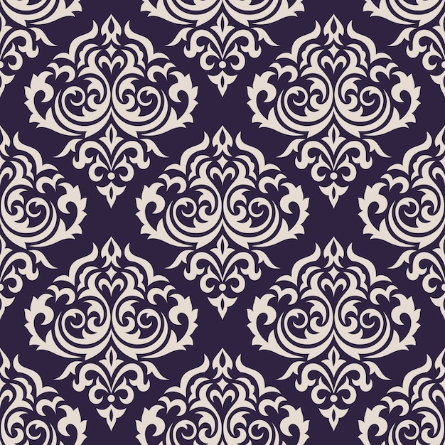 Modèle sans couture damassé. papier peint ornement de luxe classique.