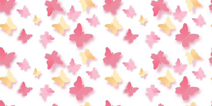 Vecteur modèle sans couture délicat avec des papillons