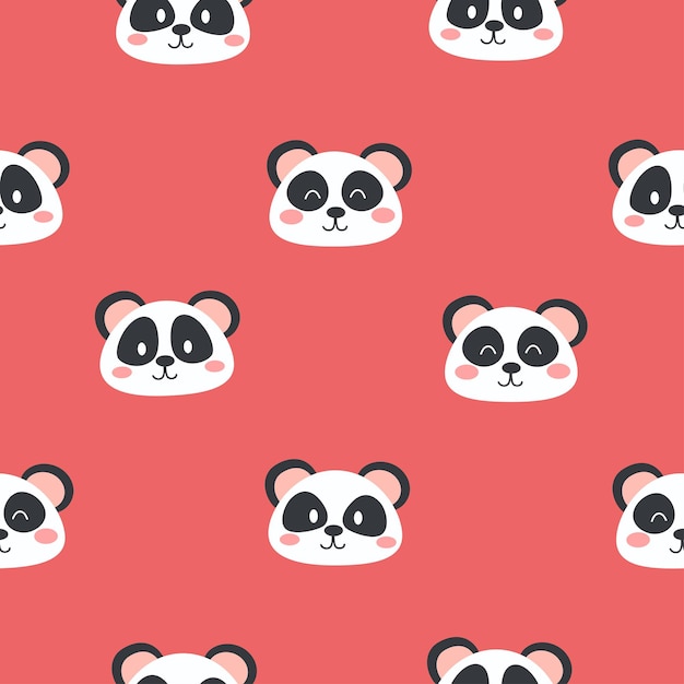 Modèle sans couture de dessin animé mignon panda