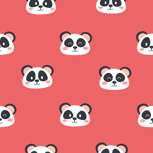 Modèle Sans Couture De Dessin Animé Mignon Panda