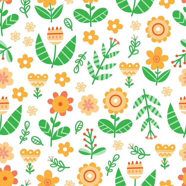 Modèle Sans Couture Avec Différentes Plantes Et Fleurs Sur Fond Blanc Impression Vectorielle Avec Des Herbes Fond D'écran Doodle Botanique